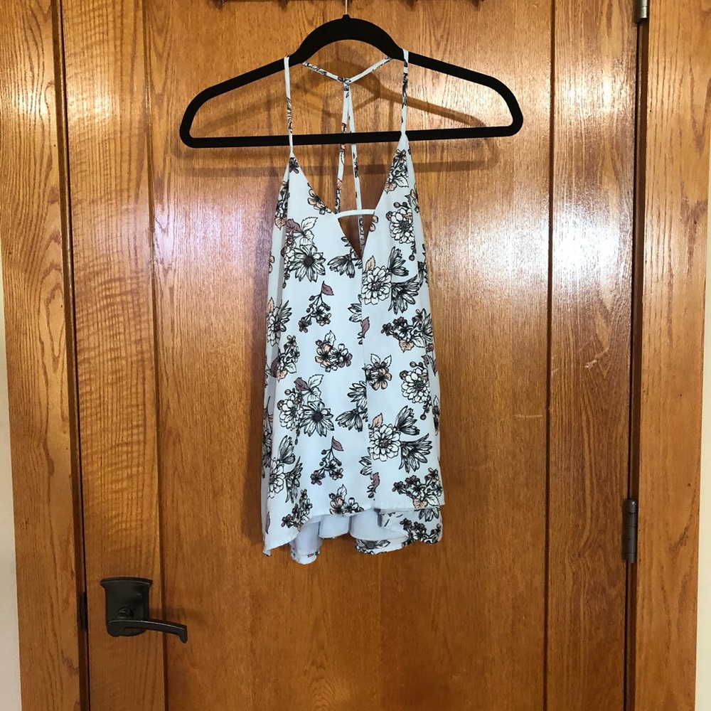 Blue Rain Strappy Tank Top